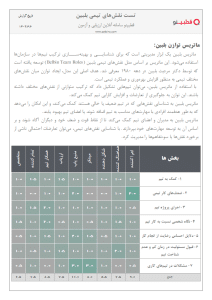 نمونه نتیجه تست کار تیمی بلبین