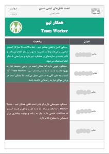 نتیجه تجمیعی تست کار تیمی بلبین